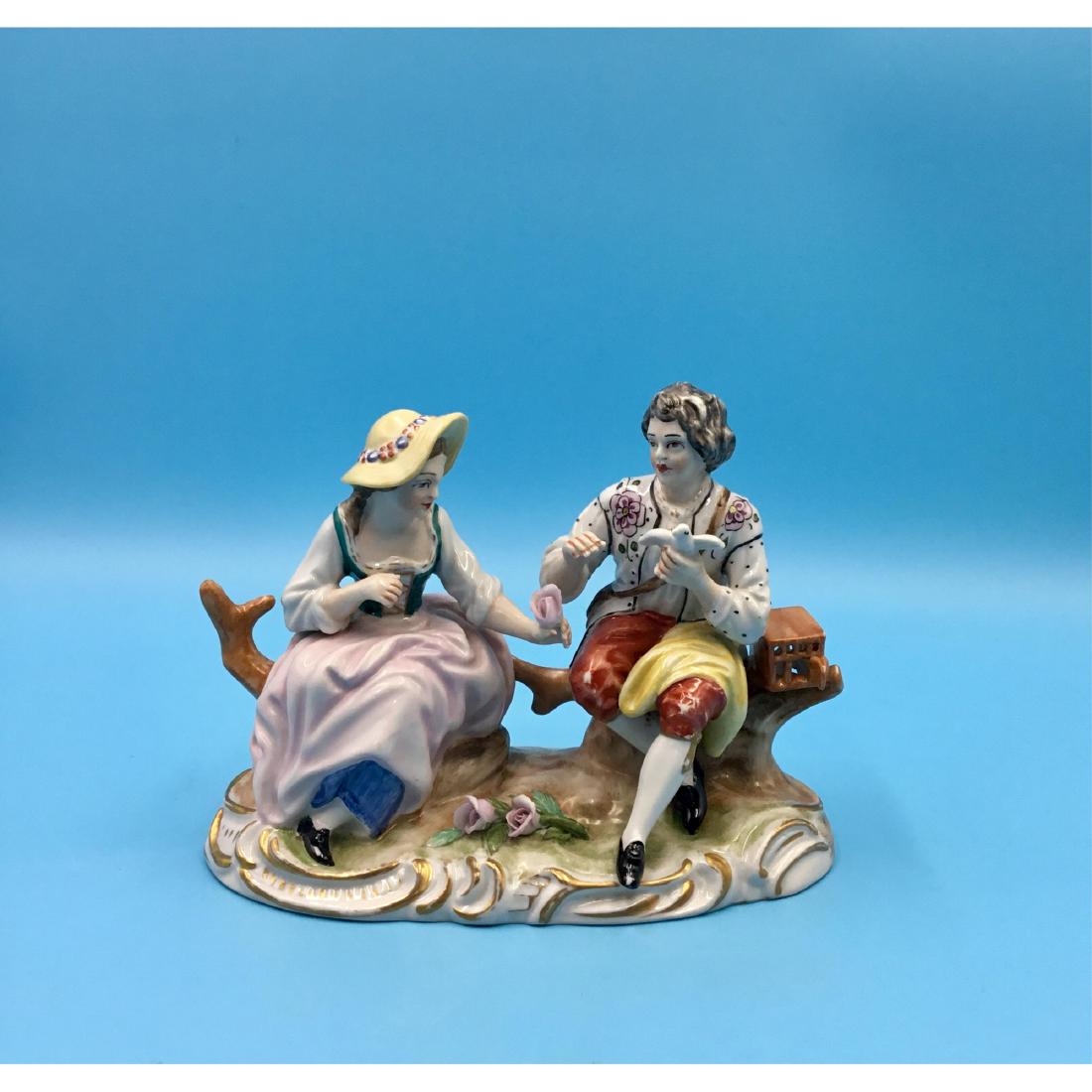 WORCESTER 18THC PORCELAIN GROUP FIGURINE (1 of 6)