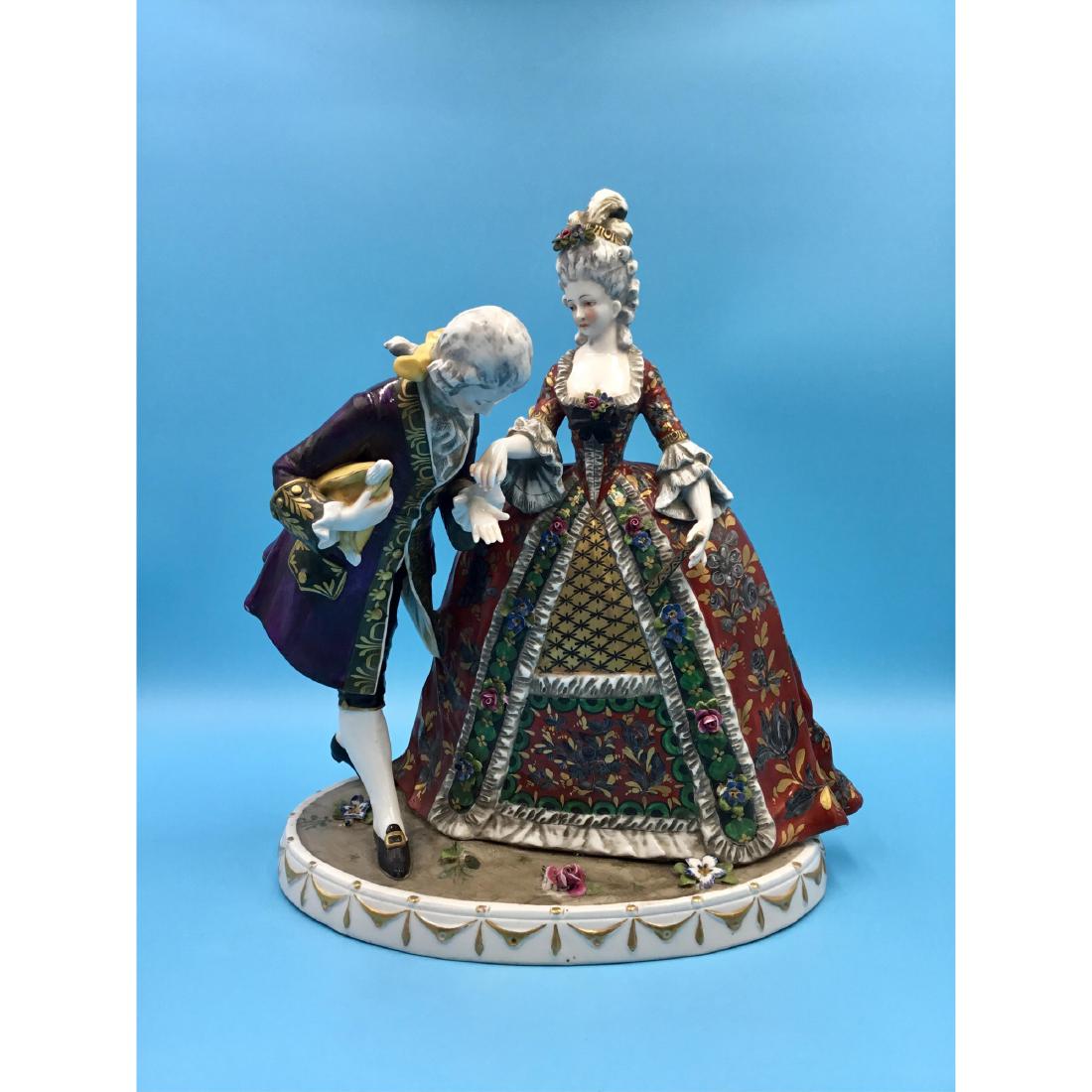 LARGE VIENNA AUSTRIAN PORCELAIN GROUP FIGURINE (1 of 8)