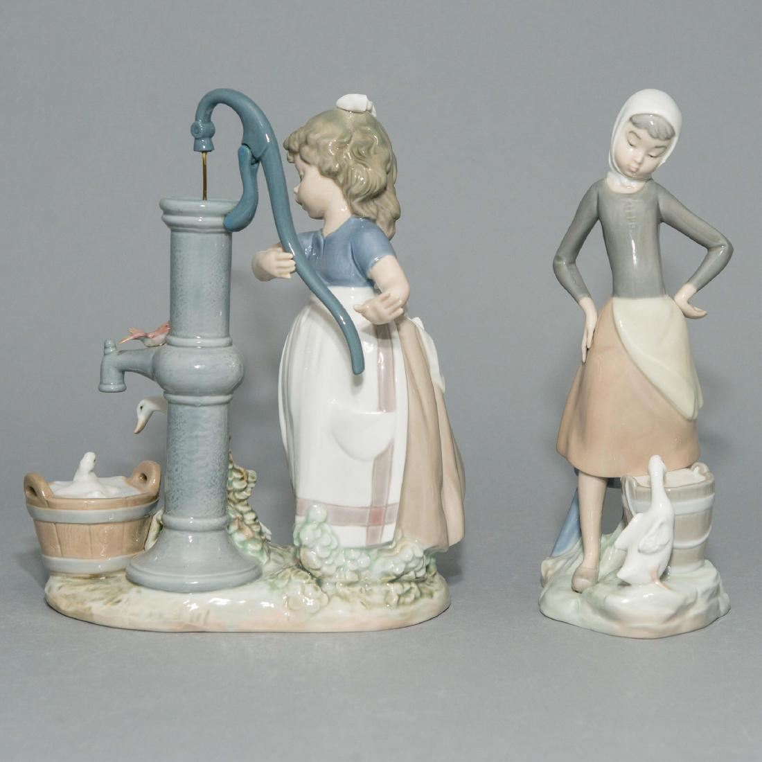 LLADRO GIRL WITH MILK PAIL AND SUMMER FIGURINES (1 of 7)