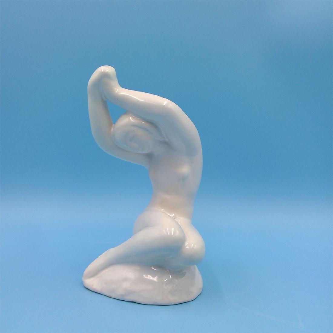 HJORTH DENISH NUDE FIGURINE LADY: Lauritz Adolph Hjorth (Denish, 1834-1912) Ceramic Figurine of a Nude Lady, Model number 573. Circa late 19th / early 20th century.