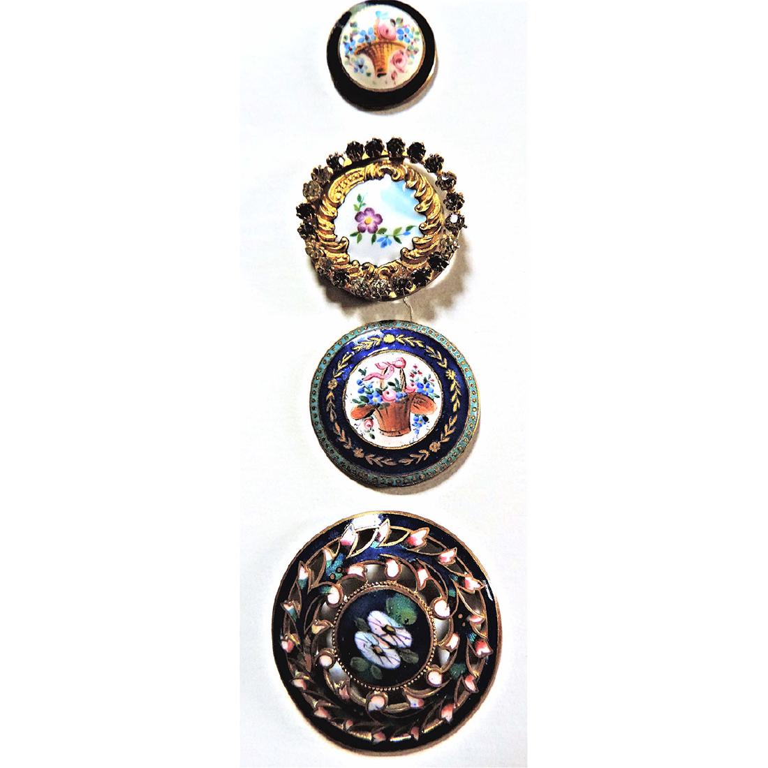 4 LARGE AND MEDIUM ENAMELS INCLUDING BASKETS (1 of 5)