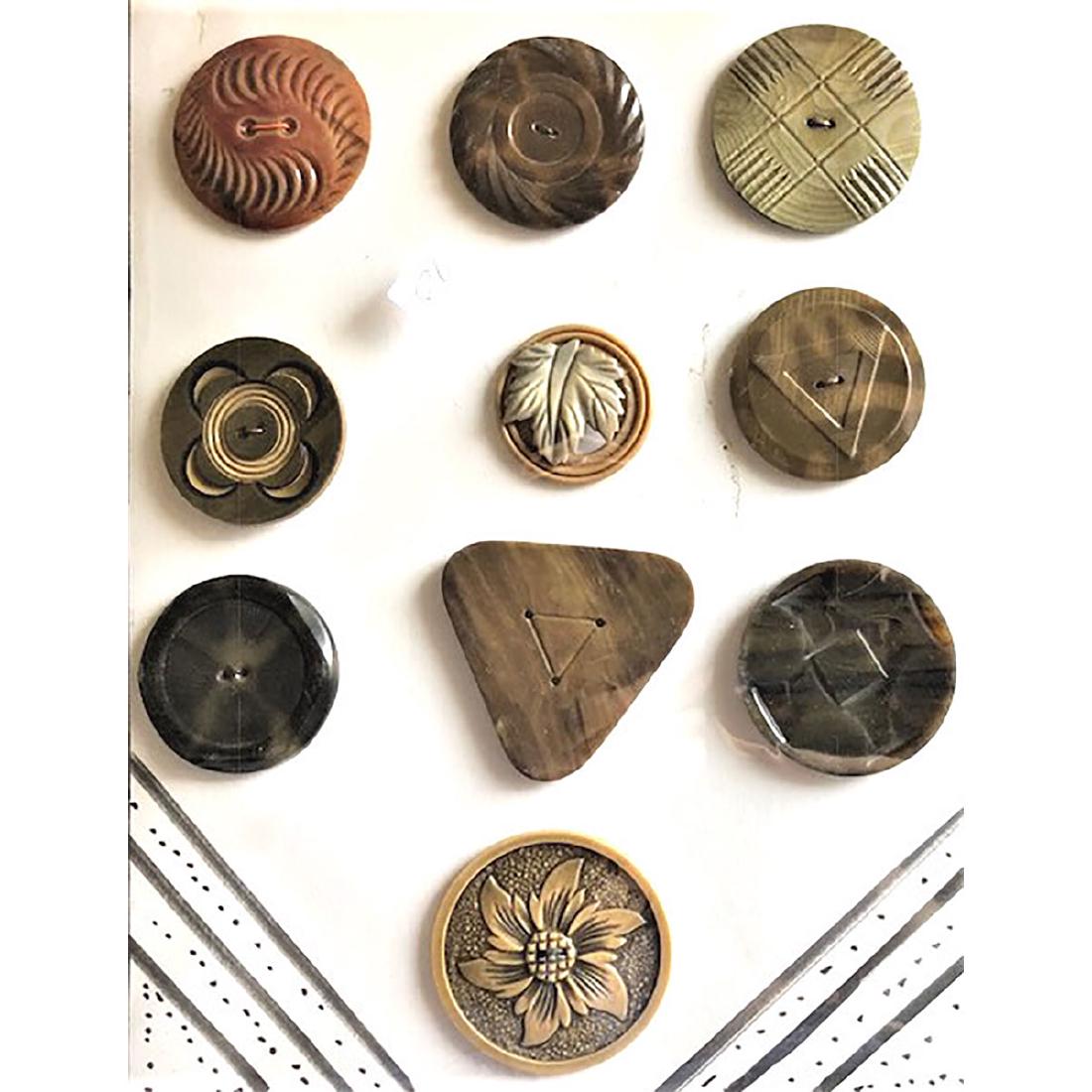 3 CARDS OF CELLULOID BUTTONS INCL EXTRA LARGE (1 of 2)