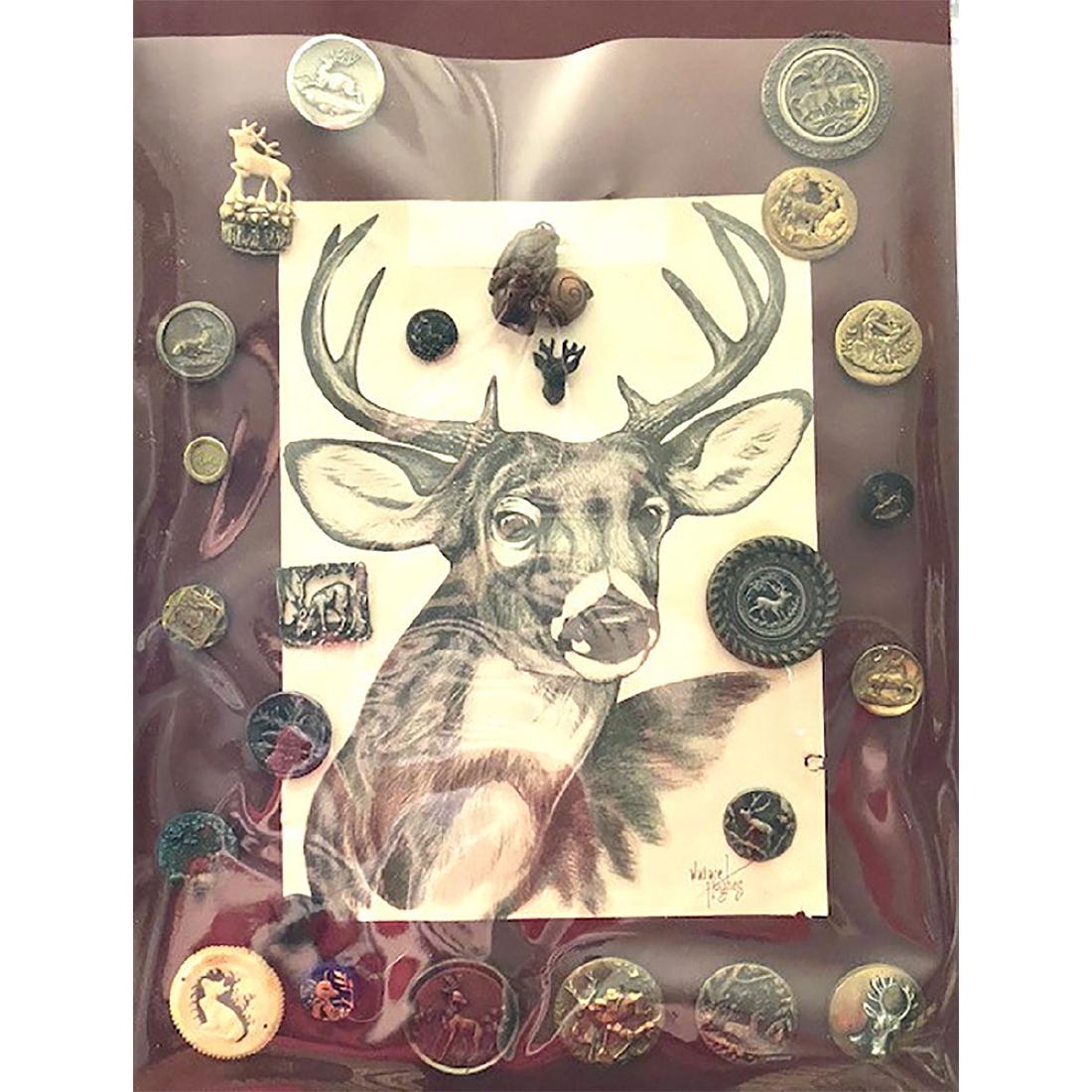 2 CARDS ANIMAL BUTTONS INCLUDING EXTRA LARGE. (1 of 2)