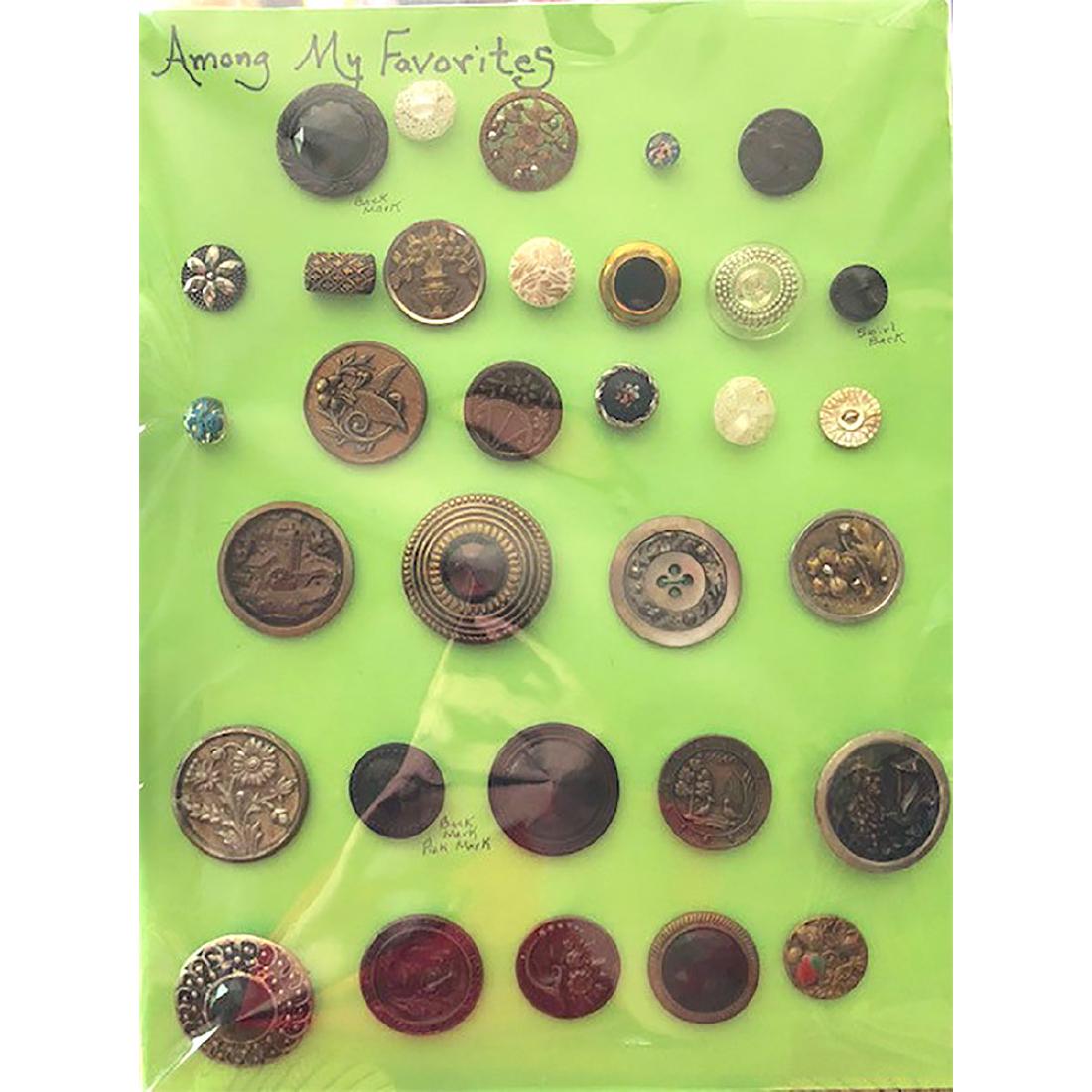 3 CARDS METAL PICTURE BUTTONS & LARGE JEWEL (1 of 3)