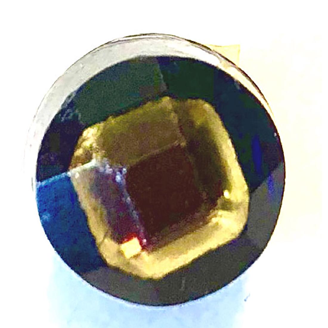 2 SMALL GLASS TINGUES. INCL. BLUE BARREL (1 of 2)