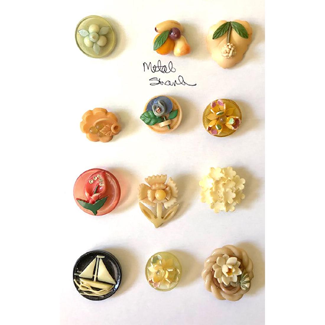12 MARION WEEBER CELLULOID BUTTONS (1 of 1)