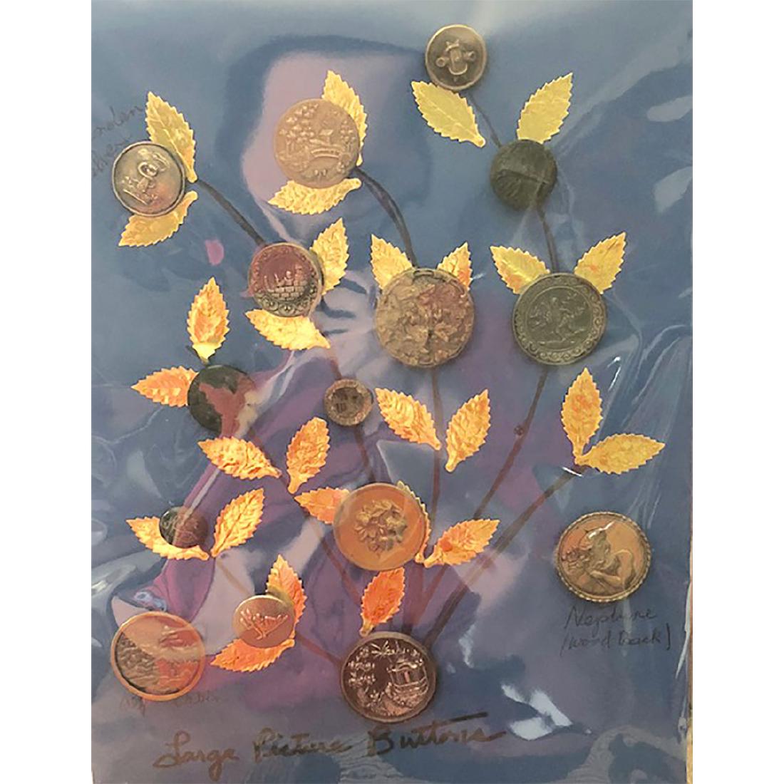 2 CARDS OF MOSTLY METAL PICTURE BUTTONS (1 of 3)