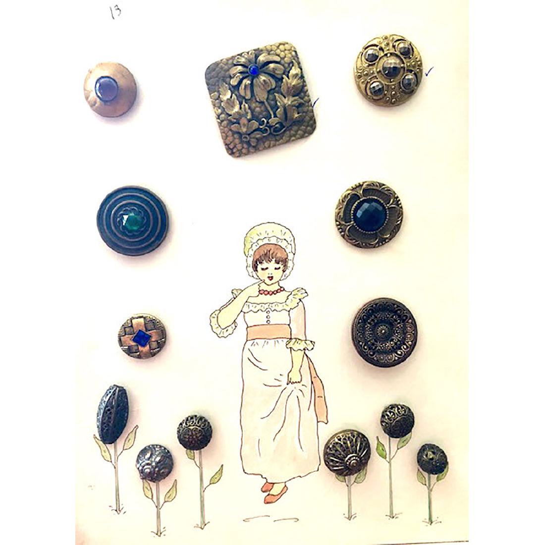 3 CARDS OF LARGE JEWEL BUTTONS (1 of 5)