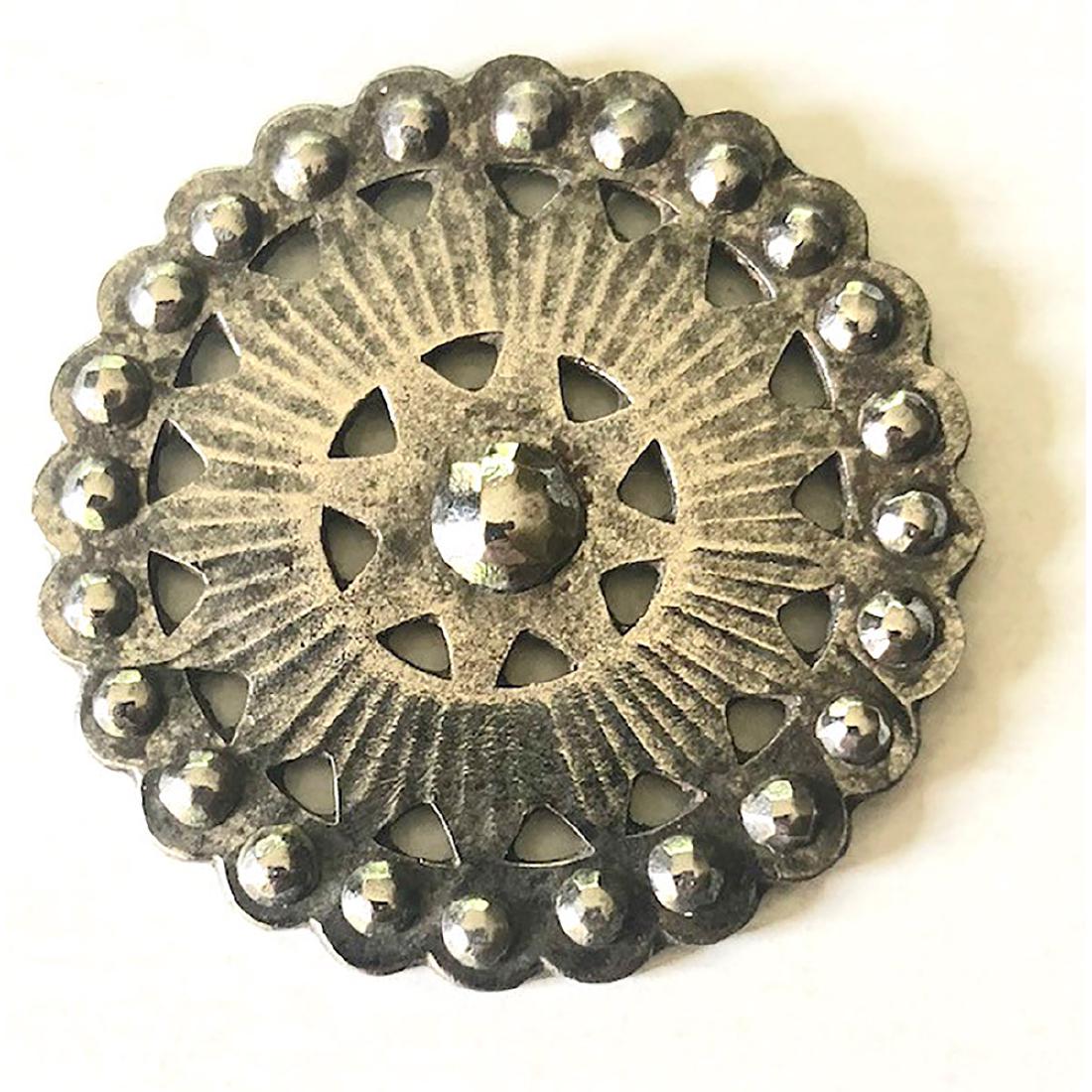 2 LARGE 18TH C. STEELS 1 WITH PEARL (1 of 2)