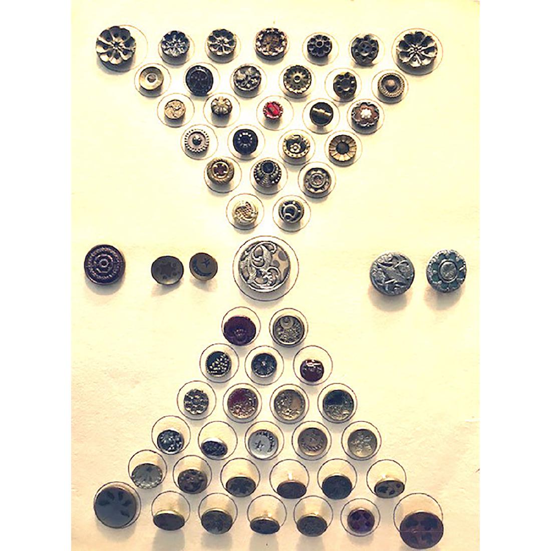 3 CARDS OF MOSTLY S/M METAL BUTTONS INCL. PERFUME (1 of 4)