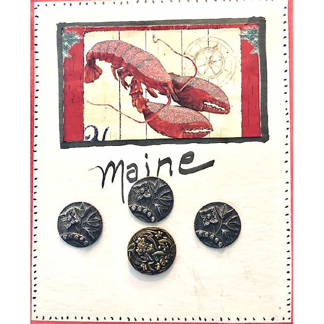 4 CARDS S/M/L MOSTLY PLANT LIFE ASSORTED MATERIALS (1 of 4)