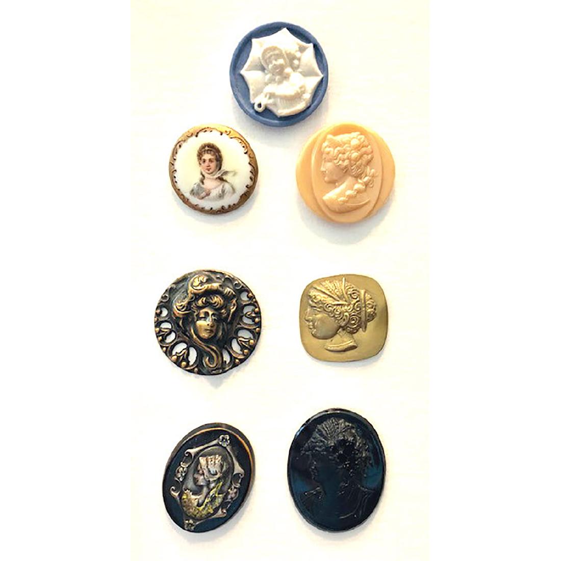 7 HEAD BUTTONS INCLUDING CERAMIC (1 of 3)