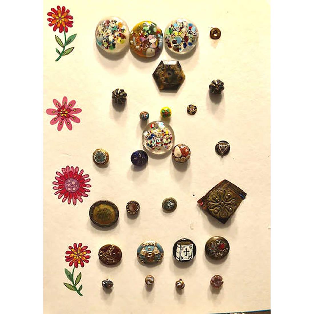 5 CARDS S/M/L BLACK GLASS, PEARL, CC GLASS & MORE (1 of 8)