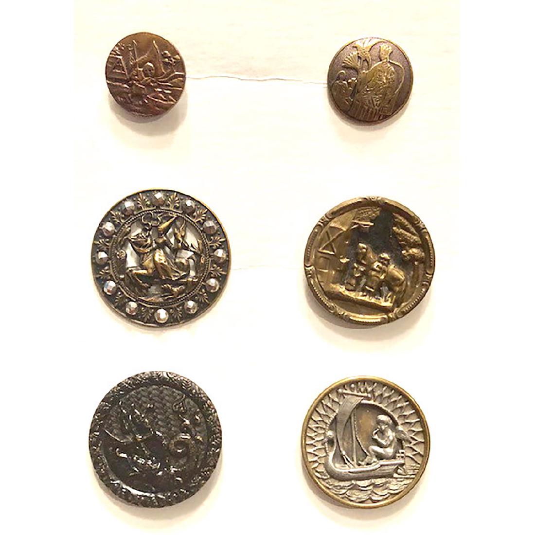 6 M/L METAL PICTURE BUTTONS (1 of 3)