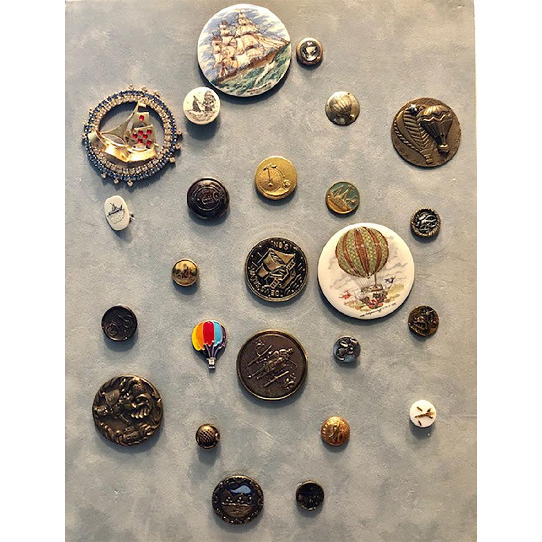 25 S/M/L TRANSPORTATION BUTTONS INCL. BALLOONS (1 of 6)