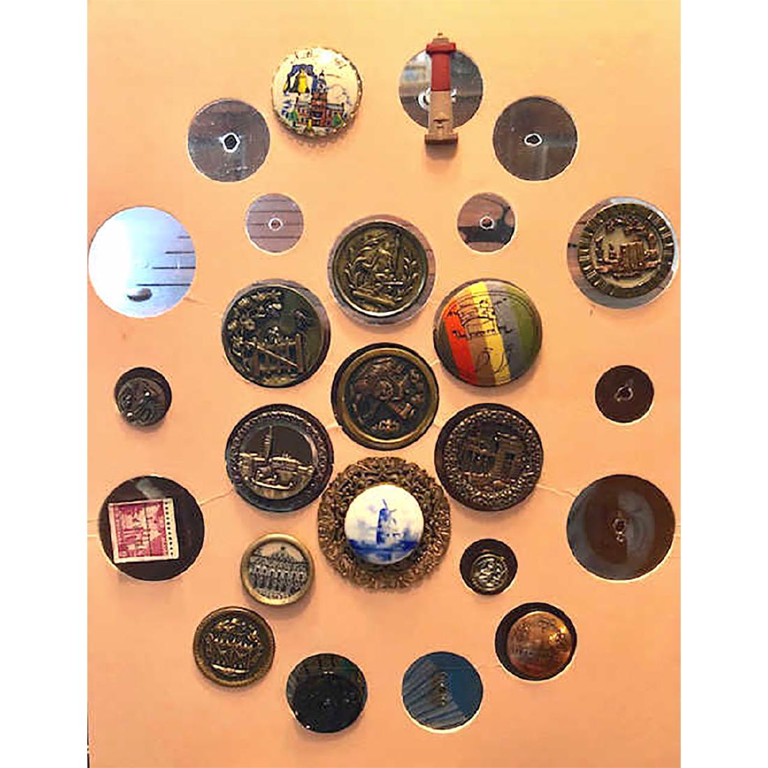 17 S/M/L MOSTLY METAL ARCHITECTURAL BUTTONS (1 of 5)