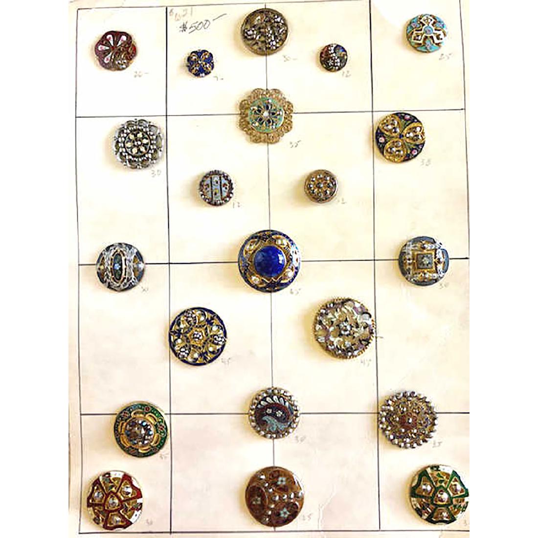 21 S/M/L DIV 1 ENAMEL BUTTONS WITH CUT STEEL (1 of 6)