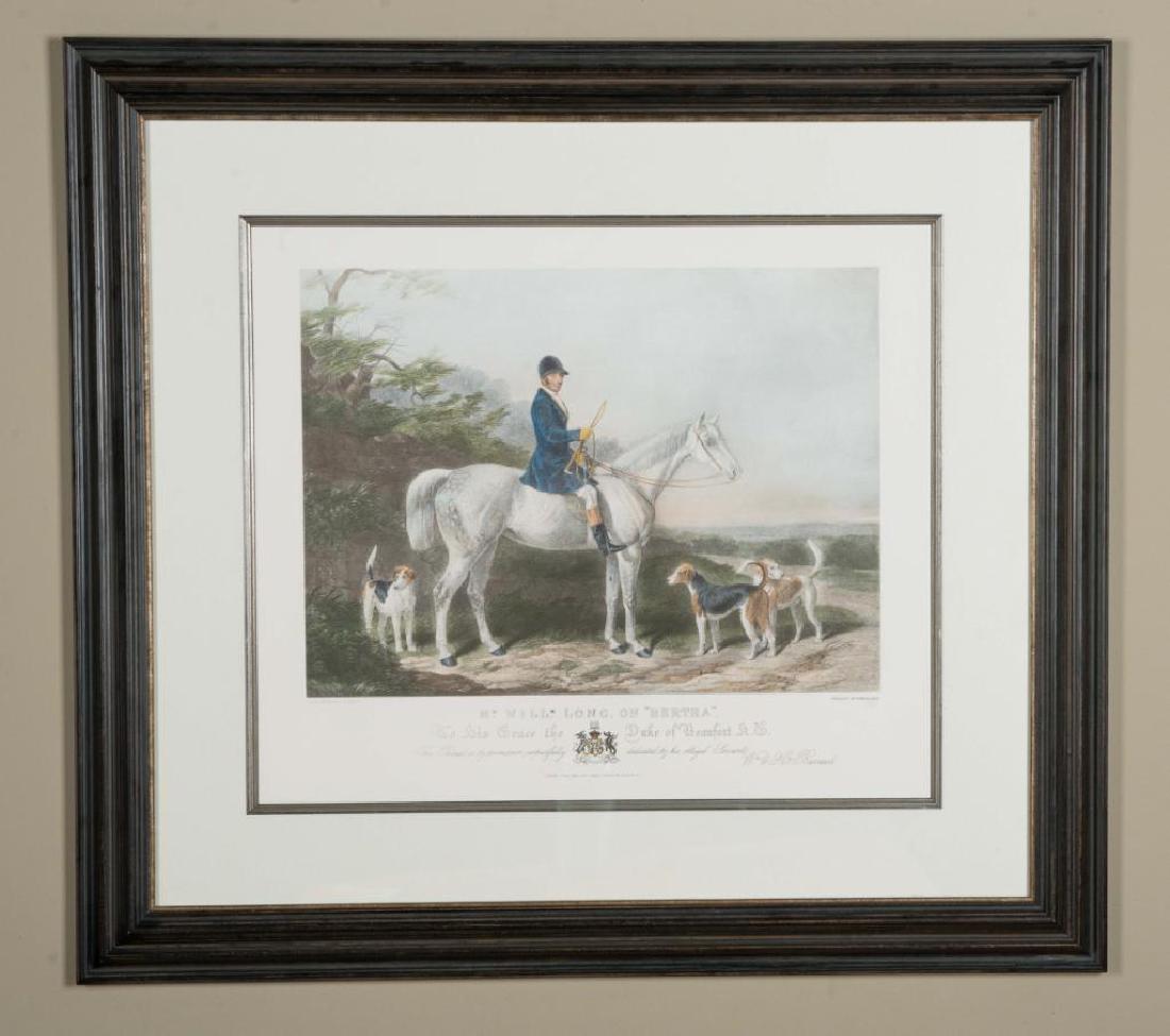VICTORIAN HUNTING SCENE, MR WILLIAM LONG ON BERTHA (1 of 1)