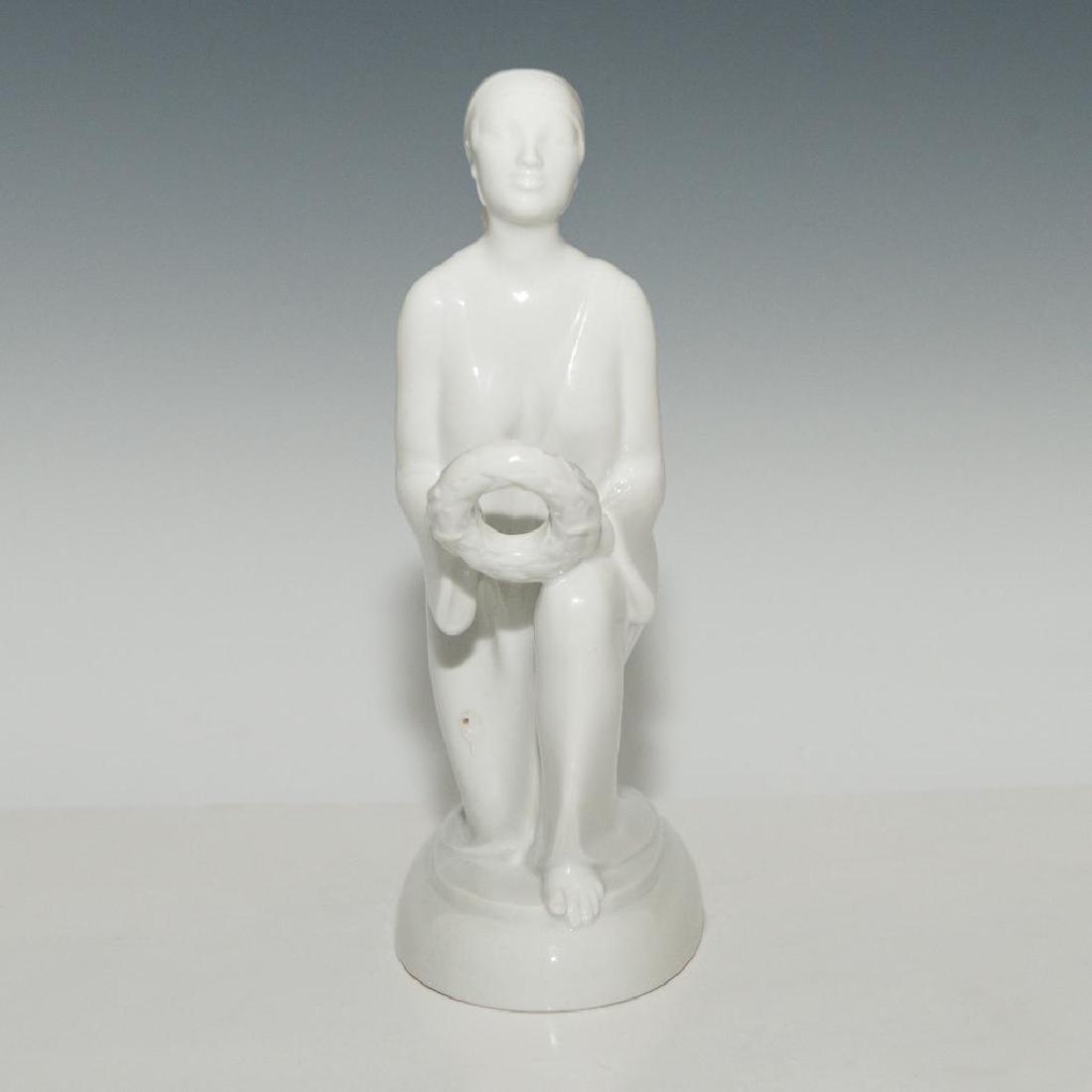 KPM PORCELAIN FIGURINE KNEELING WOMAN BY AMBERG (1 of 6)