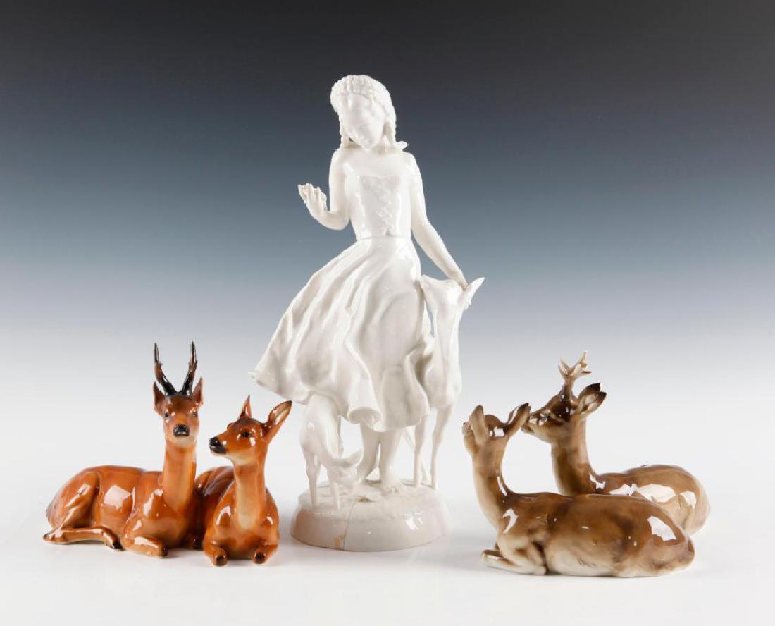 GROUP OF 3 HUTSCHENREUTHER GERMAN PORCELAIN FIGURINES (1 of 10)