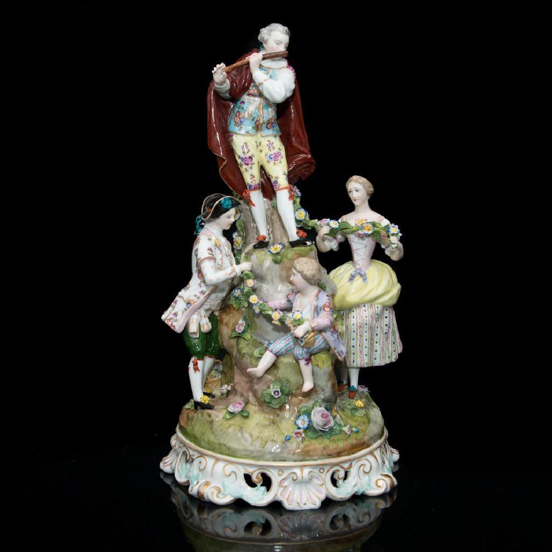 LARGE MEISSEN 19thC CENTERPIECE FIGURAL GROUP (1 of 6)