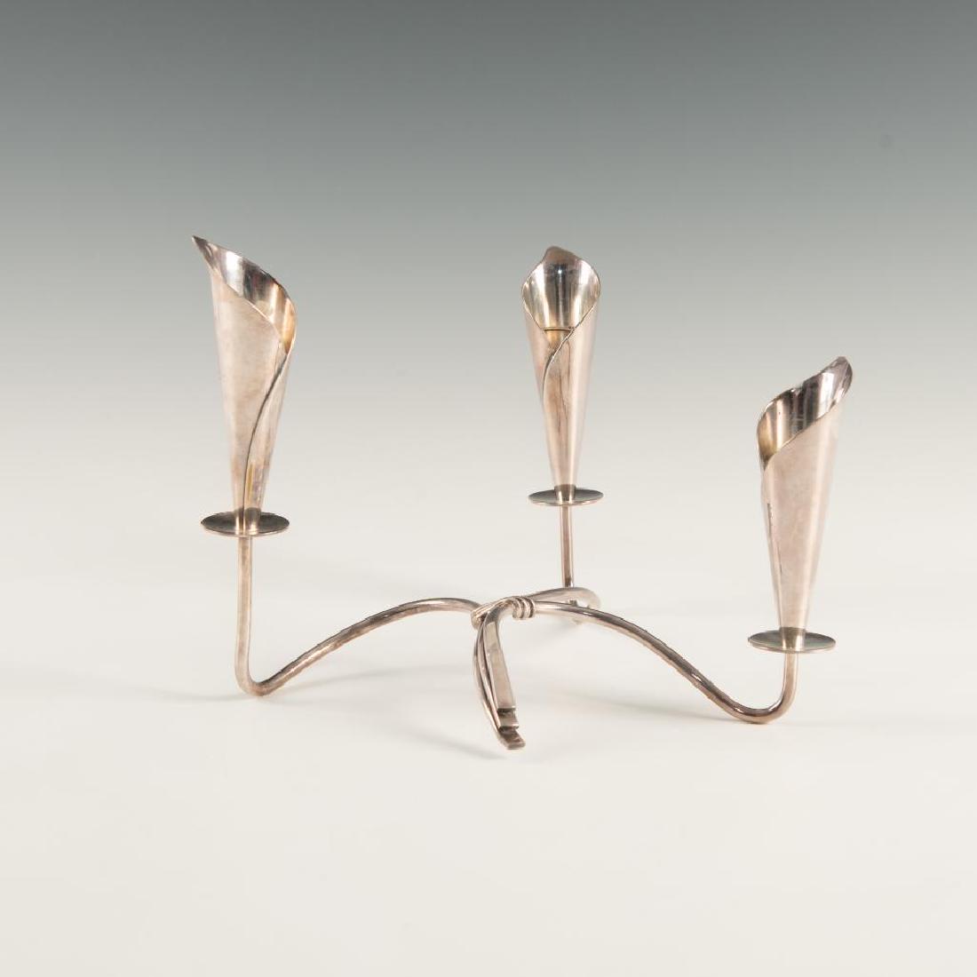 CARL CHRISTIANSEN DANISH SILVER 3 LIGHT CANDLE HOLDER (1 of 4)