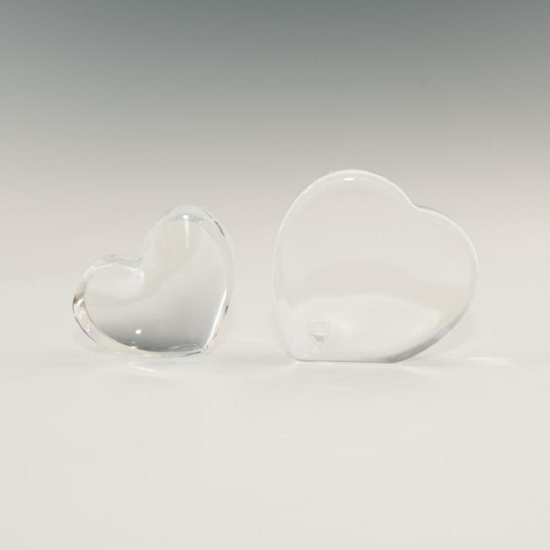 SET OF 2 BACCARAT & ORREFORS CRYSTAL HEART SCULPTURES (1 of 7)