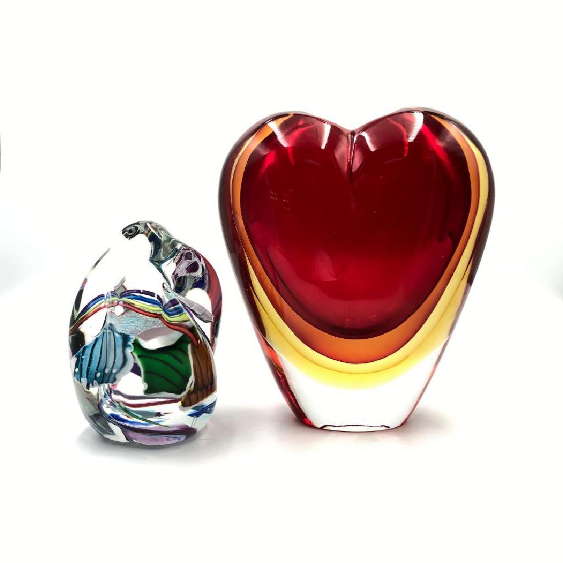 PAIR OF GLASS STUDIO ART SCULPTURES (1 of 9)