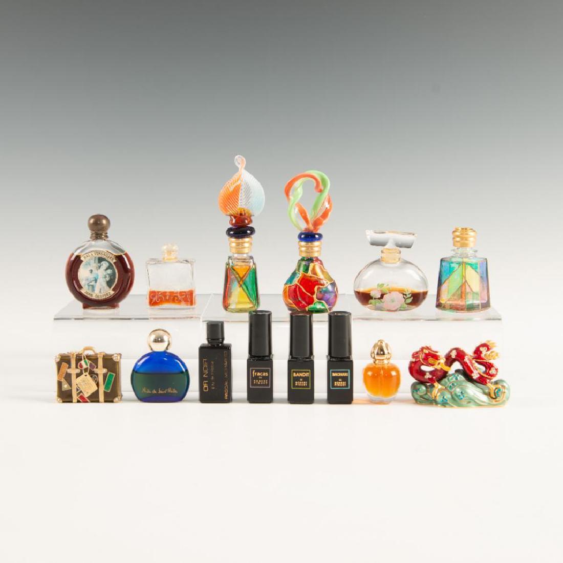 PERFUME BOTTLES 14pc HERMES JEAN PATOU ROBERT PIGUET (1 of 7)