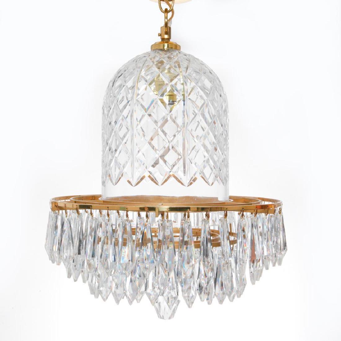 WATERFORD CRYSTAL AND BRASS BELL CHANDELIER (1 of 5)