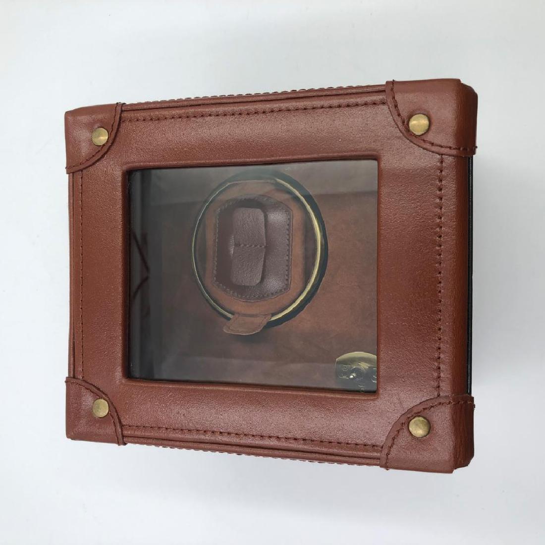 WOLF DESIGNS BROWN LEATHER AUTOMATIC WATCH WINDER (1 of 5)
