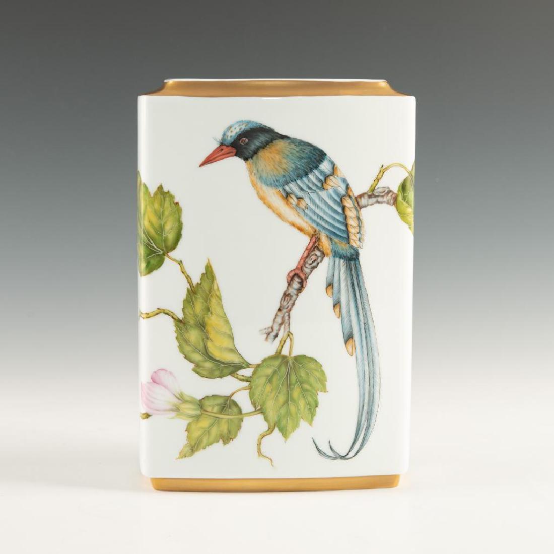 ANNA WEATHERLEY PORCELAIN VASE HANDPAINTED BIRDS (1 of 4)