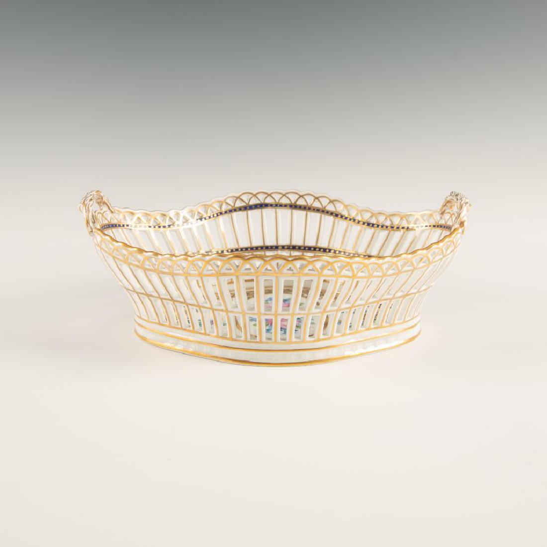 DRESDEN GERMAN PORCELAIN BREAD BIN TWO HANDELED BASKET (1 of 5)