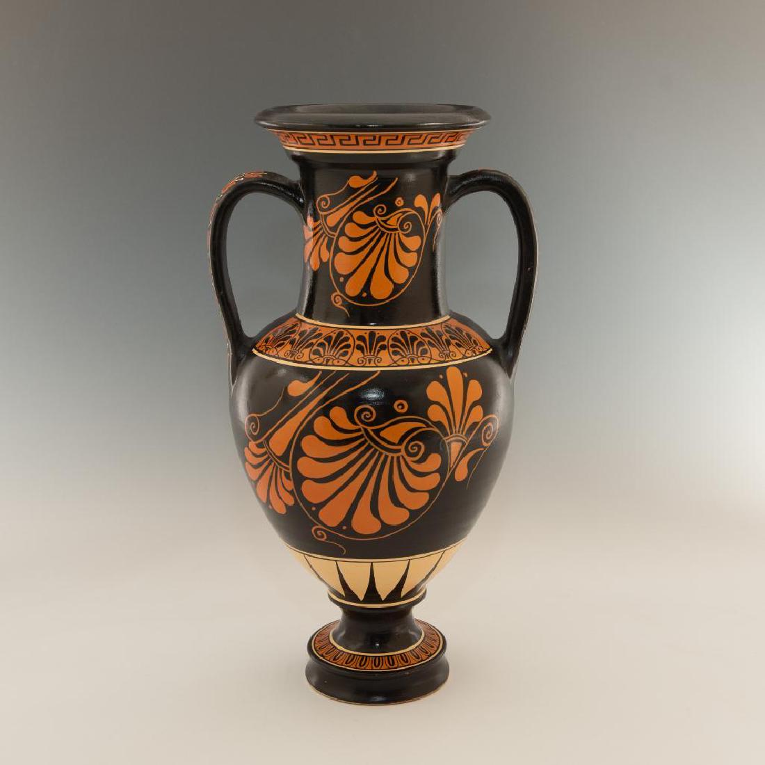 GREEK POTTERY HAND PAINTED LARGE VASE