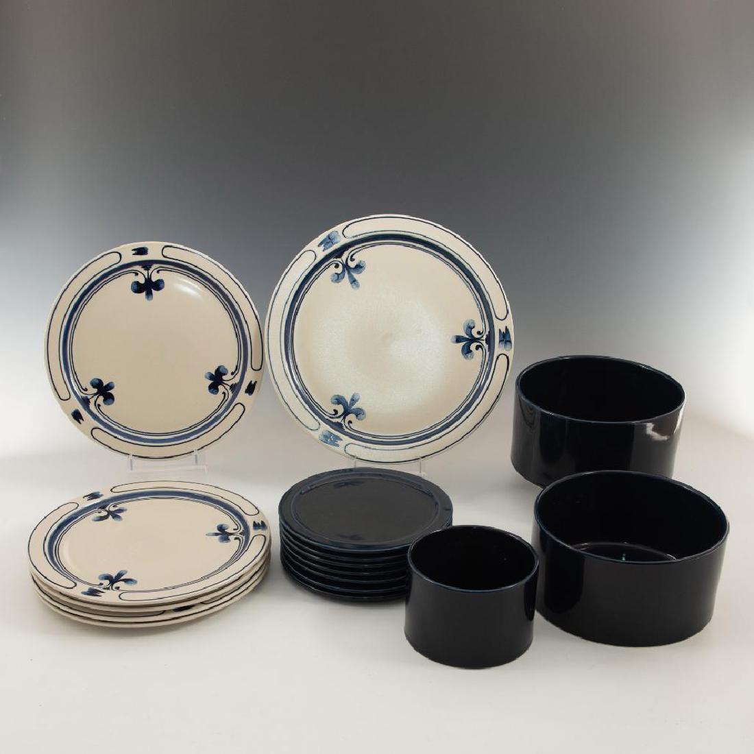 STUDIO-LINIE BY ROSENTHAL BLUE CHINA PLATES AND BOWLS (1 of 10)