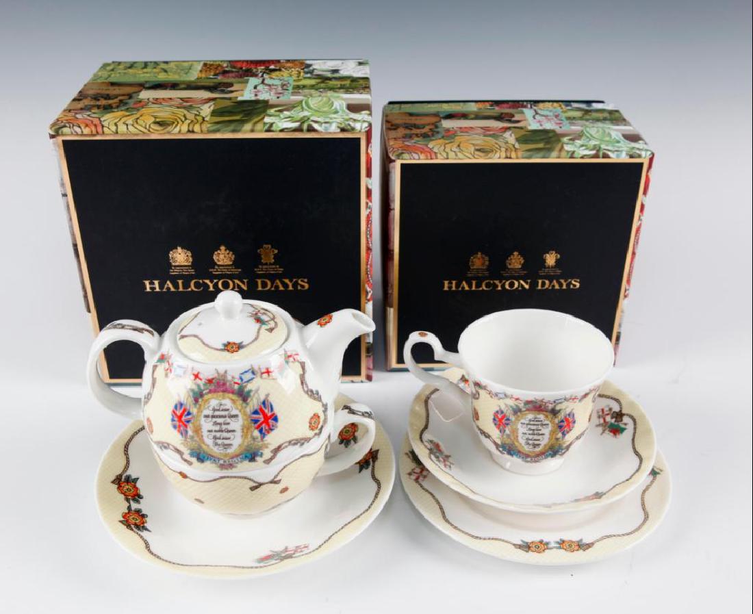 HALCYON DAYS VIVAT REGINA TEA SET (1 of 7)