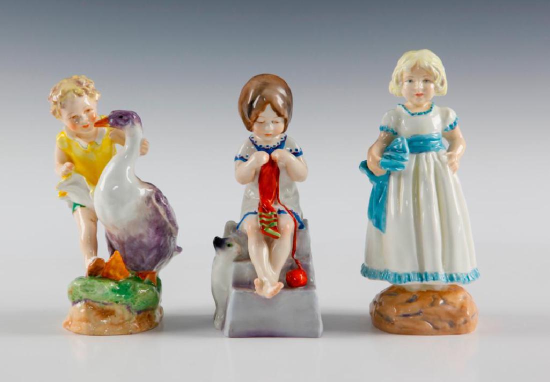 ROYAL WORCESTER SET OF 3 CHILDREN STUDIES (1 of 5)