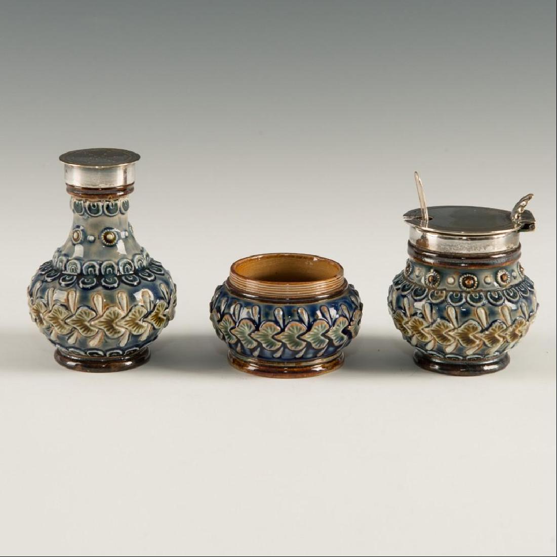 SET OF 3 DOULTON LAMBETH 19thC  CONDIMENT CRUET (1 of 4)