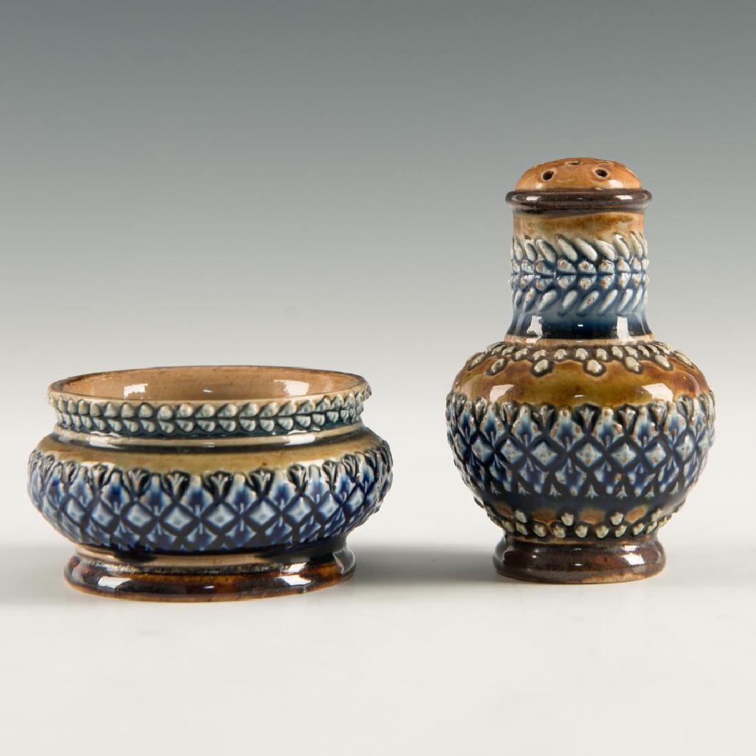 SET OF 2 DOULTON LAMBETH 19thC  CONDIMENT CRUET (1 of 3)