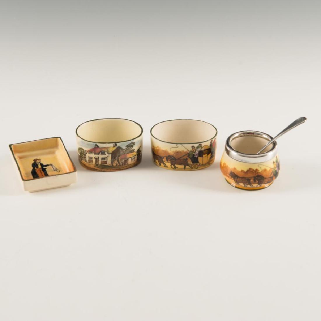 GROUP OF 4 ROYAL DOULTON SERIES WARE OPEN SALT CELLARS (1 of 3)