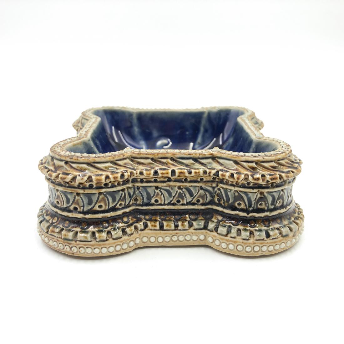 CONCENTRIC CASTLE DOULTON LAMBETH OPEN SALT, 1876 (1 of 3)