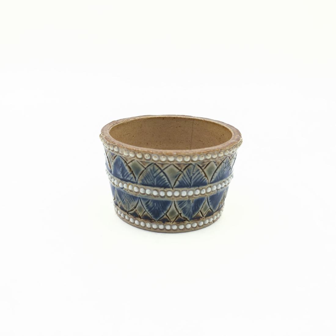 LAMBETHWARE BASIN-STYLE OPEN SALT BY DOULTON, 1877 (1 of 4)