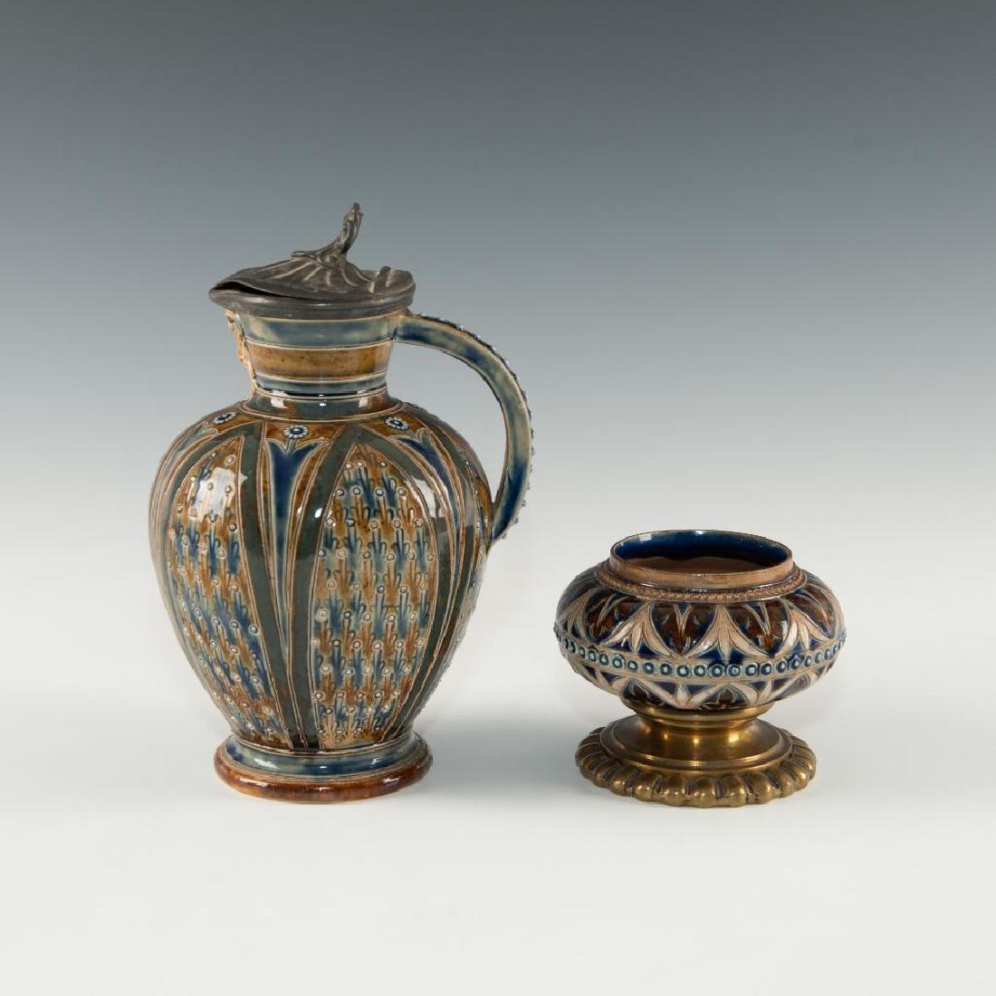 GROUP 2 DOULTON LAMBETH TANKARD URN & FOOTED POTPOURRI (1 of 4)