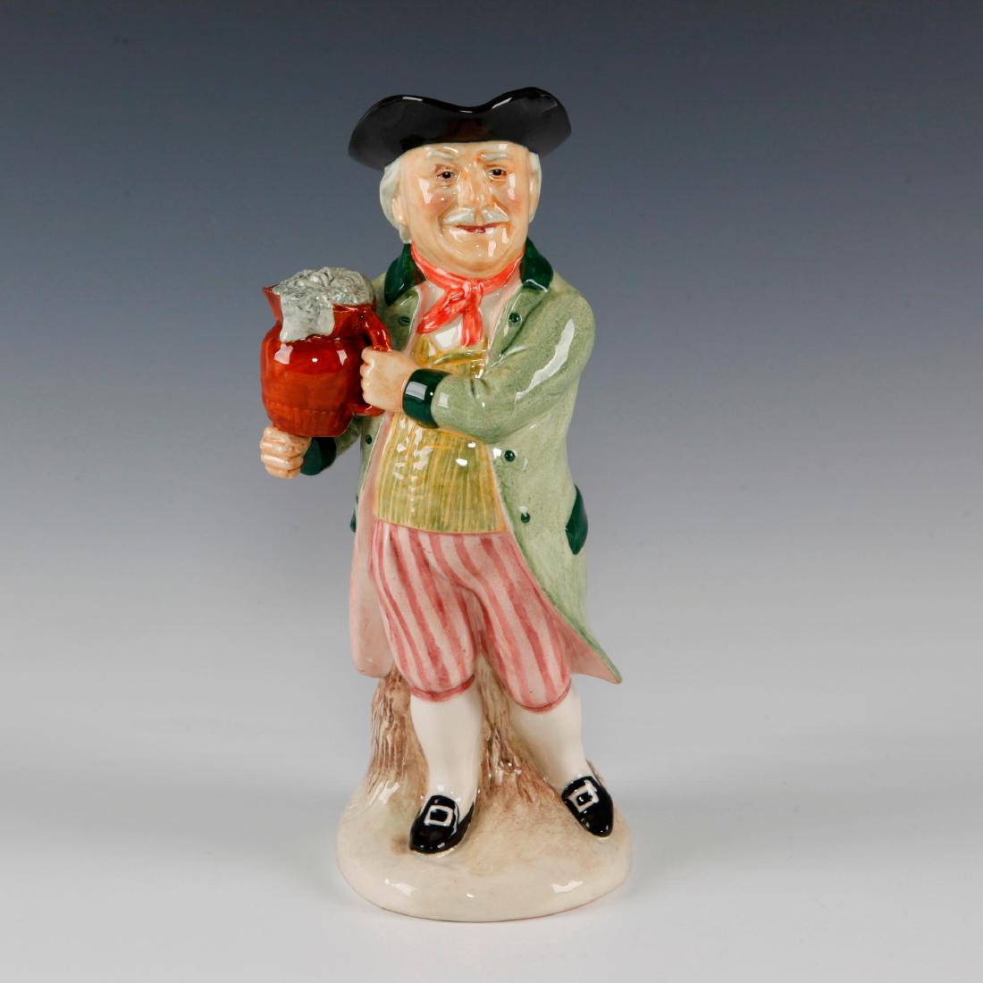 KEVIN FRANCIS HEARTY GOOD FELLOW VIC SCHULER TOBY JUG: Depicts author of Collecting British Toby Jugs holding frothy jug Limited edition piece. Artist: Doug Tootle Issued: c. 1990 Dimensions: 8.5"H Edition Size: 750 Edition Number: 82 Manufacturer: K