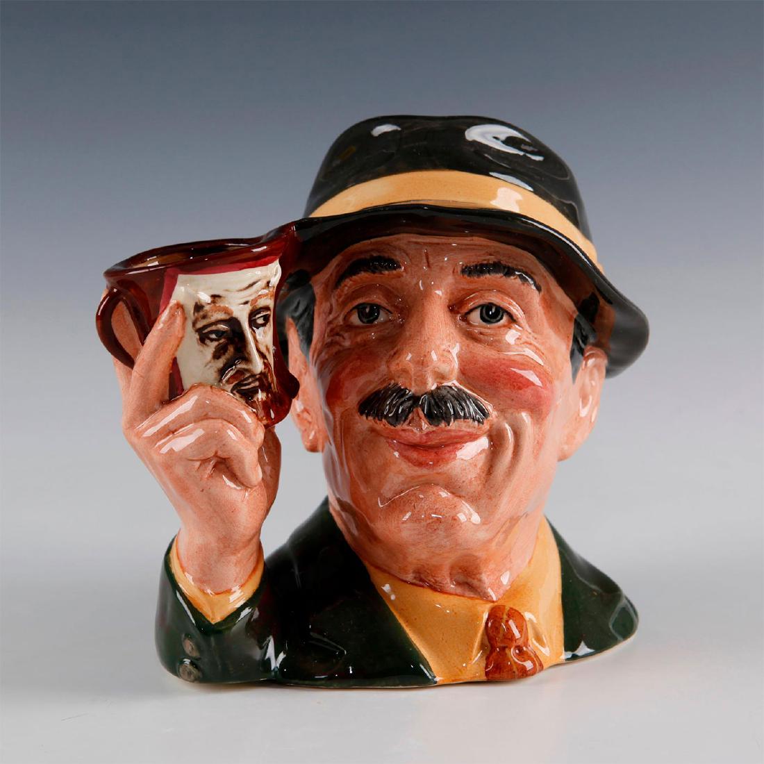 ROYAL DOULTON CHARACTER JUG, THE COLLECTOR D6796: Limited edition, produced for Kevin Francis Ceramics. Signed by Kevin Francis. Artist: Kevin Pearson, Geoff Blower Issued: 1987 Dimensions: 6.25"H x 6.5"W Edition Size: 5000 Country of Origin: England