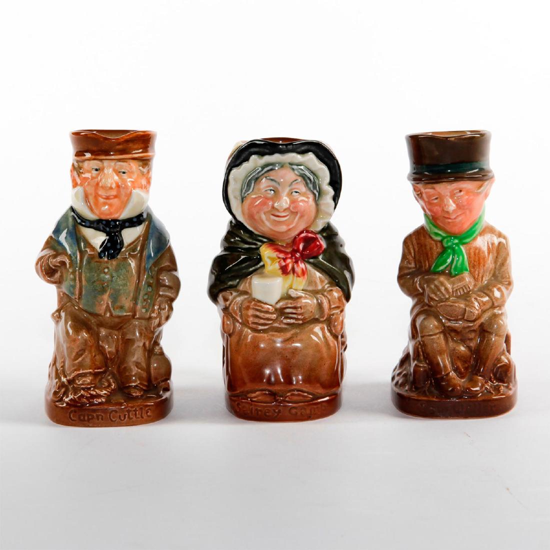 GROUP OF 3 ROYAL DOULTON SMALL DICKENS TOBY JUGS (1 of 4)
