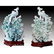 PAIR OF CHINESE CARVED JADE PHEASANT BIRDS, WOODEN - 2