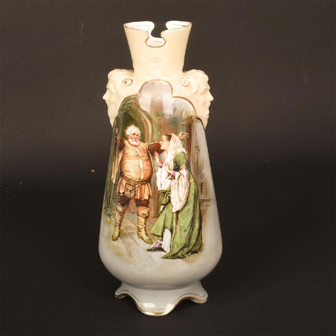 DOULTON BURSLEM VASE, FALSTAFF & MISTRESS QUICKLY (1 of 6)
