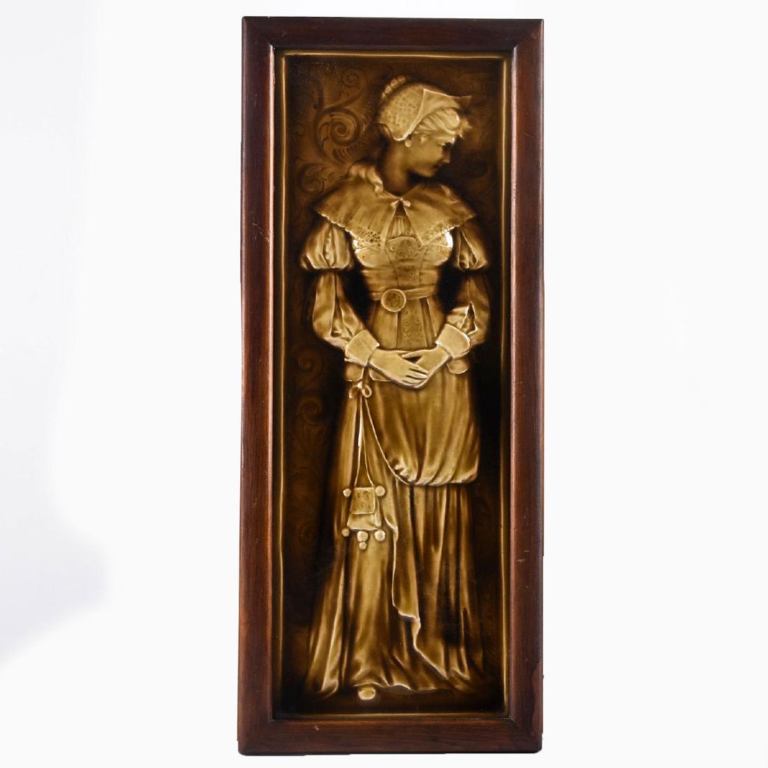 VICTORIAN GLAZED DECORATIVE ARCHITECTURAL TILE (1 of 4)