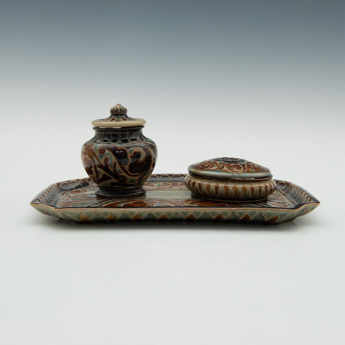 DOULTON LAMBETH 3PC POWDER VANITY SET (1 of 7)